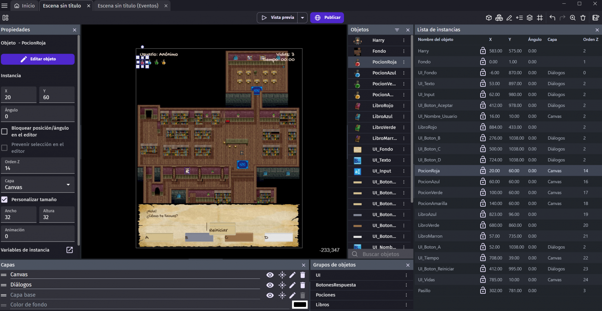 Repaso de contenidos de 2º ESO mediante un RPG